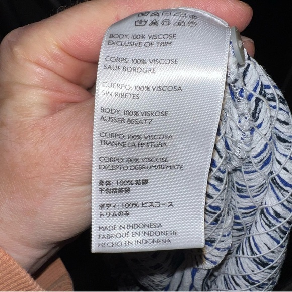 Cleobella Long Sleeve Striped Smocked Boho Peasant Brunch Top Festival Sz Small - Picture 11 of 12